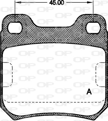 OPEN PARTS Комплект тормозных колодок, дисковый тормоз BPA0239.00